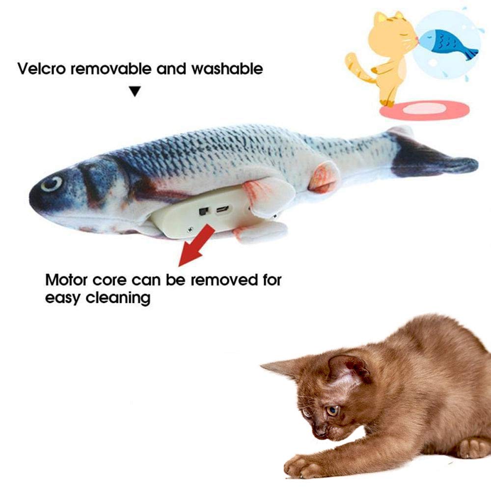 Interactive Electric Fish Toy for Cats - Flipping Motion Cat Toy