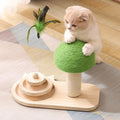 Cat Scratching Post with Toy – Sisal Scratcher with Feather & Rolling Balls