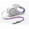 Retractable Dog Leash with LED Light - Automatic Leash for Night Walking